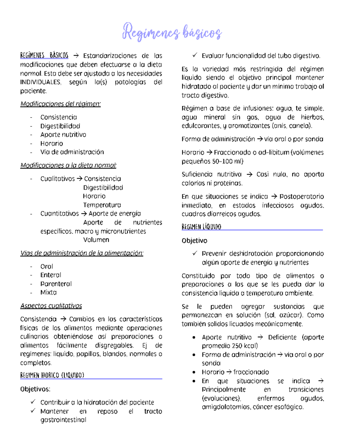 Tipeo Regimenes Basicos - Ciencias de los alimentos - - - - - Studocu