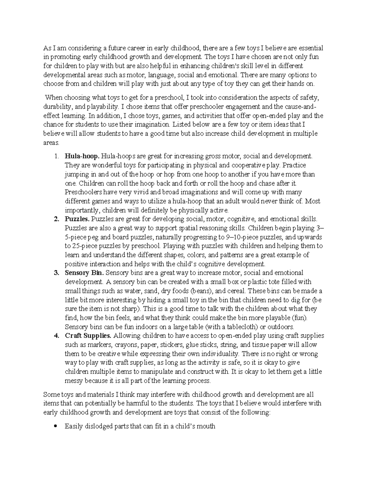 Week 7 Reflection - N/A - As I am considering a future career in early ...