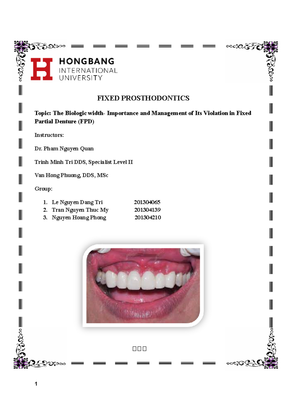 Importance and Managements of Biologic Width Violation in FPD OS20DHE