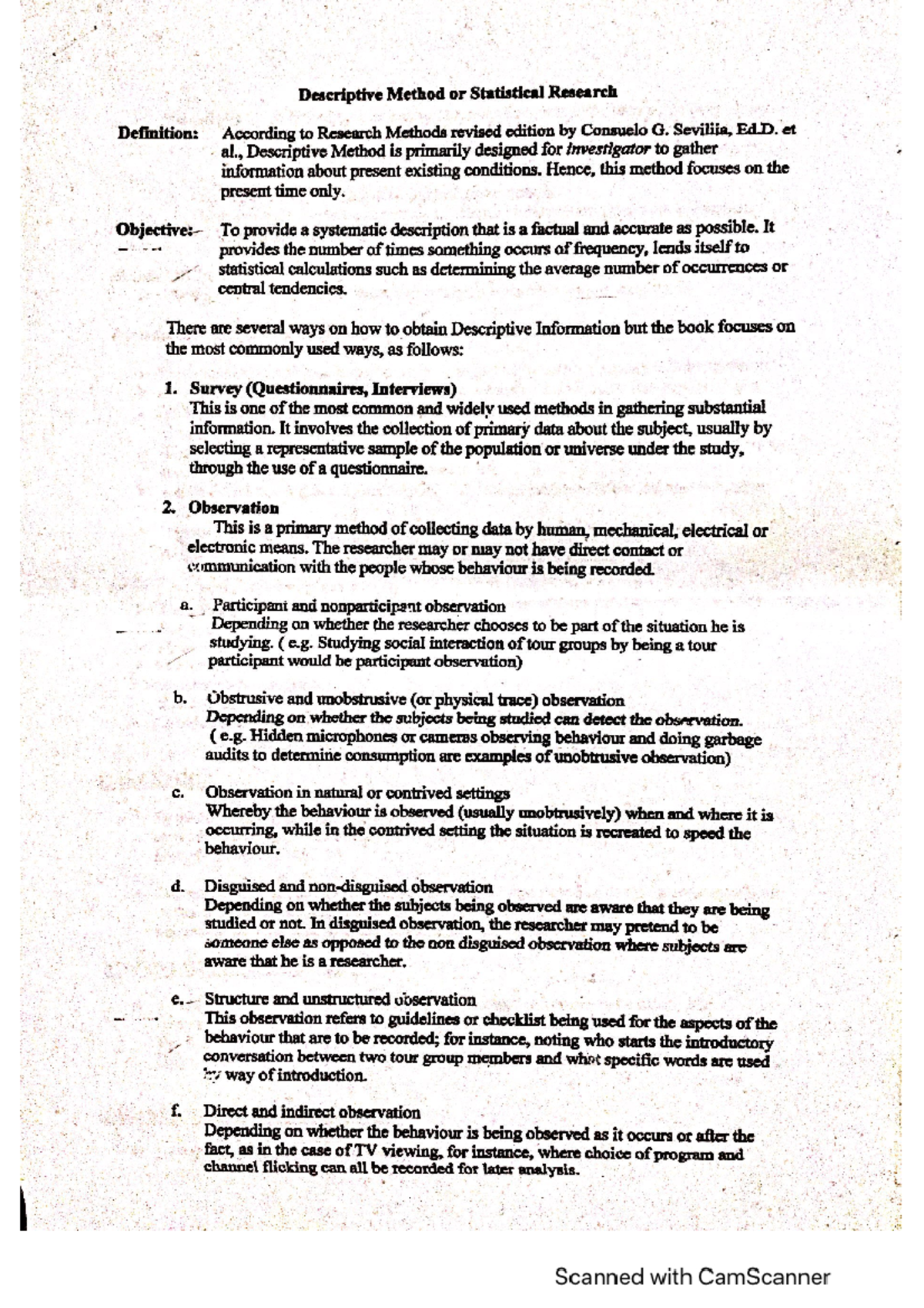 Descriptive Method and Principles in Research - Operations Research ...