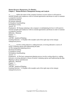 Chapter 05 - MCQ - 1 Human Resource Management, 15e (Dessler) Chapter 5 ...