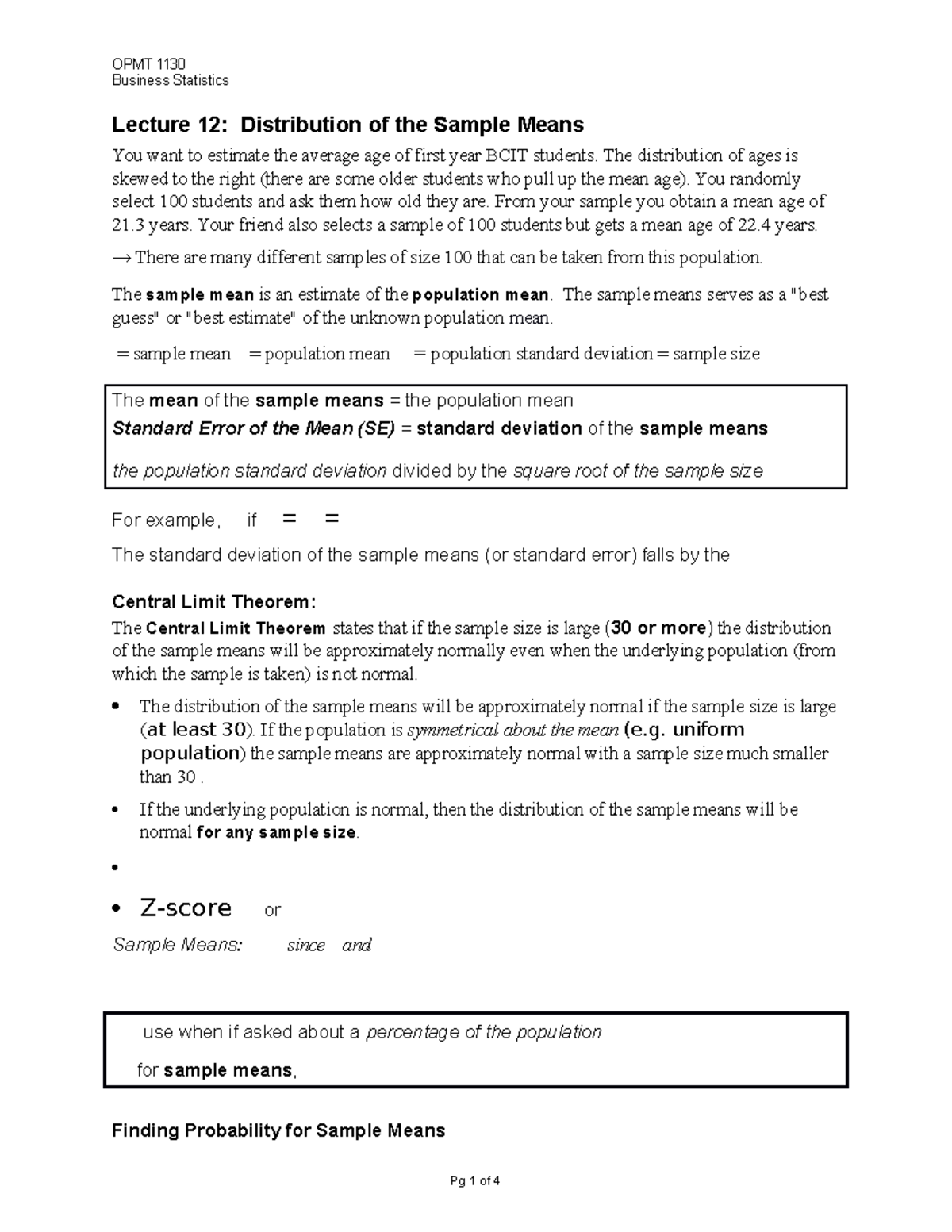 lecture-12-notes-business-statistics-lecture-12-distribution-of