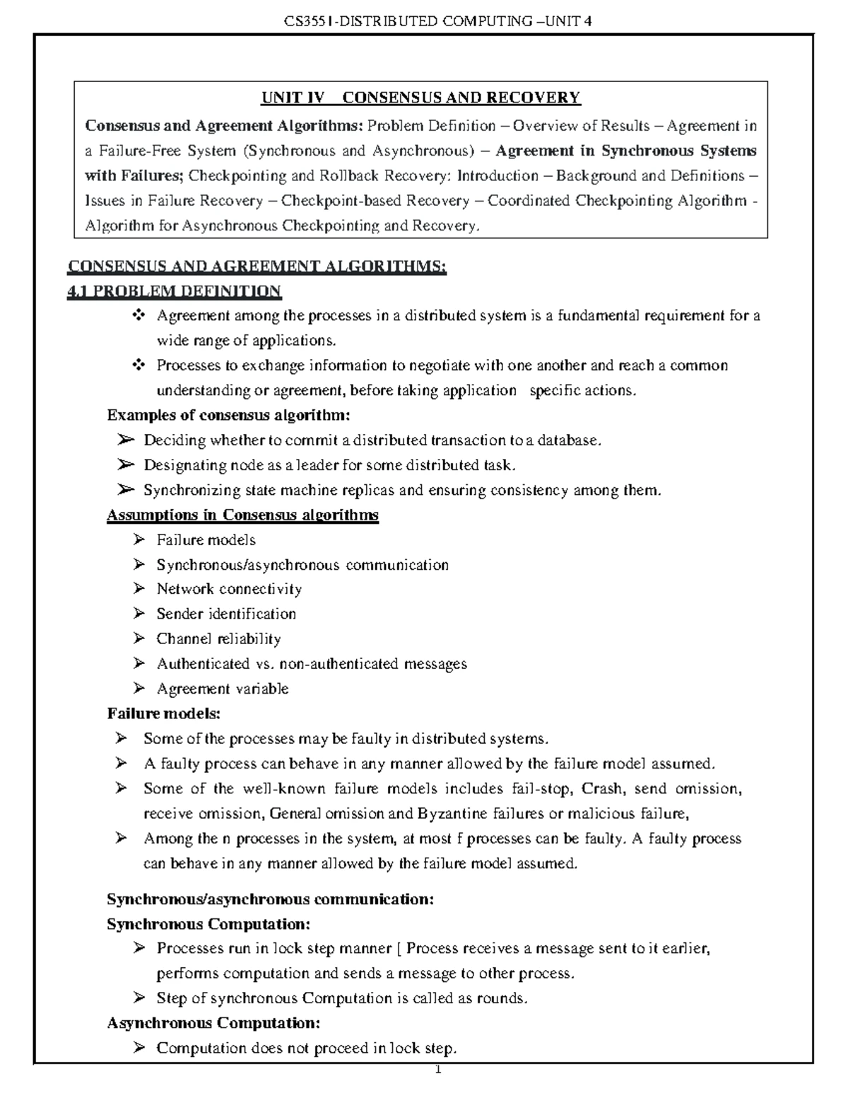 UNIT 1-1 - DISTRIBUTED COMPUTING NOTES 2021 REGULATION - CS3551 ...