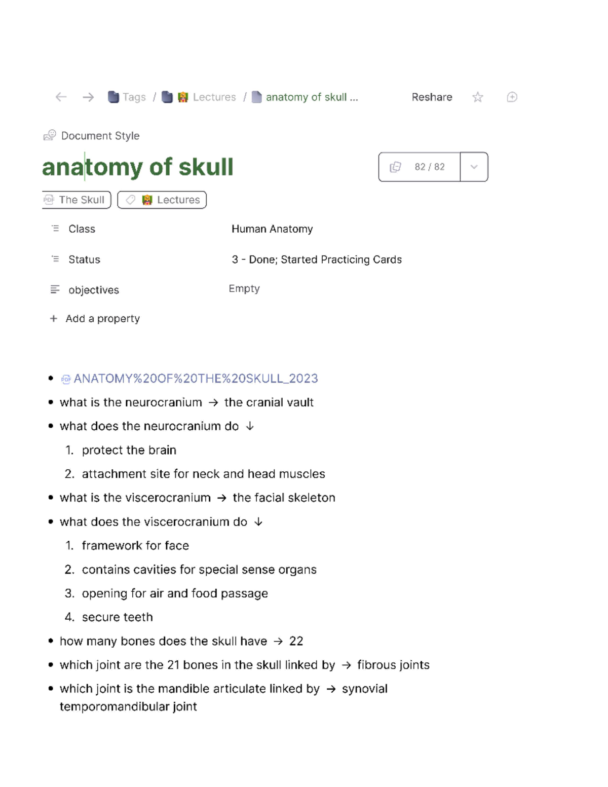Anatomy of skull - .. Reshare Document Style anatomy of skull The Skull ...