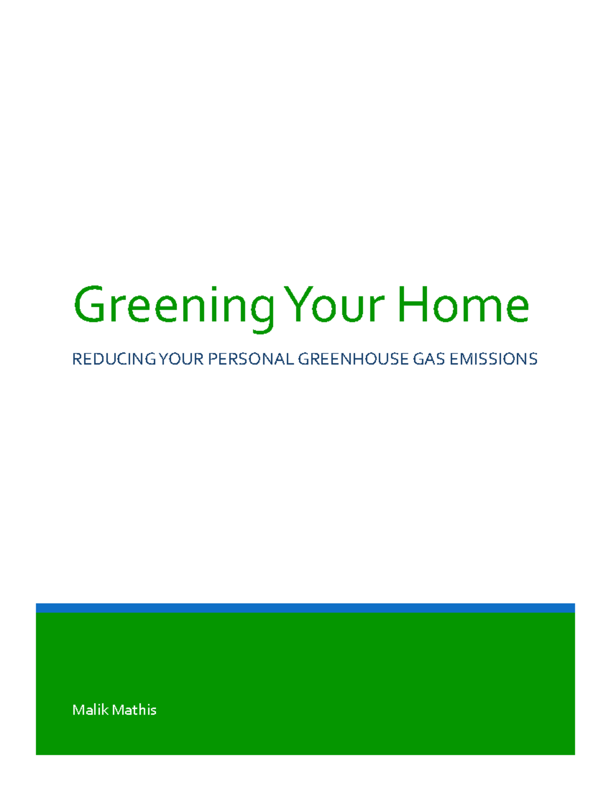 green home essay