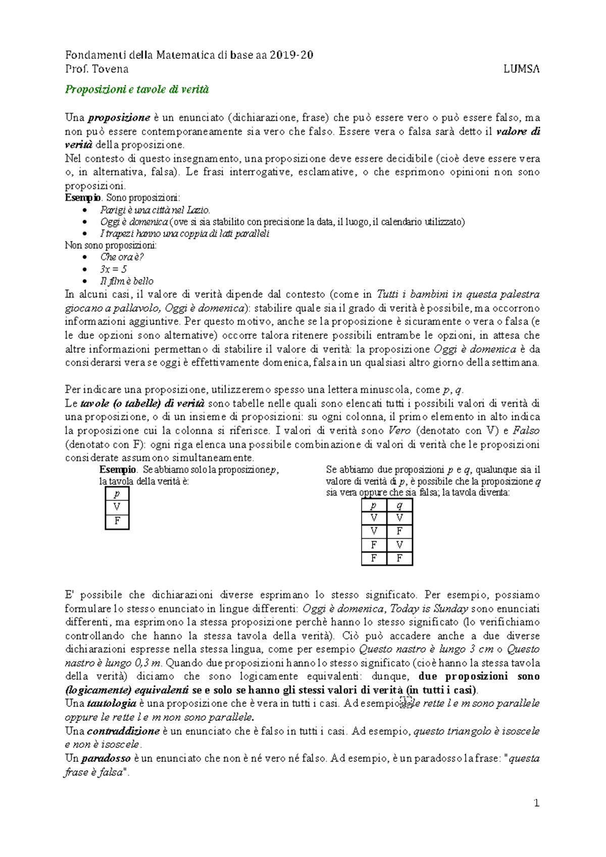 Matematica Unito 1-compressed - Fondamenti della Matematica di base aa ...