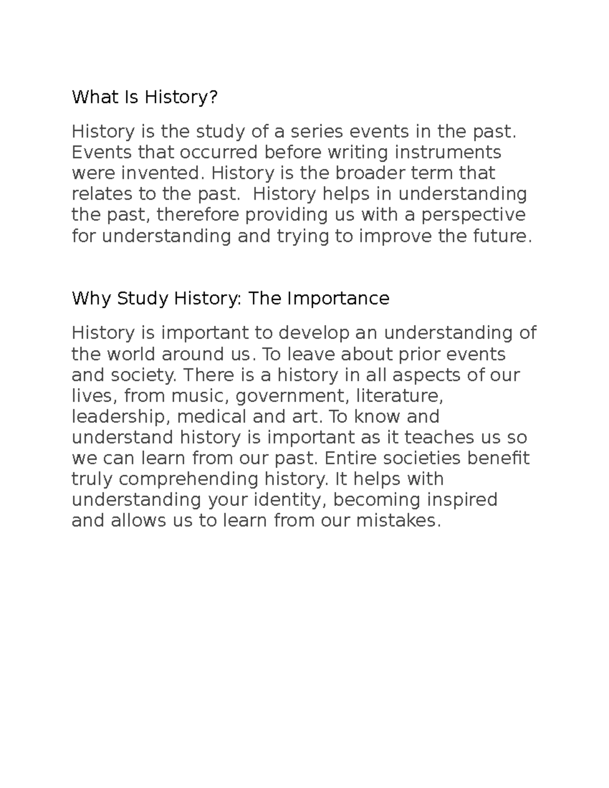 What Is History And Political Science