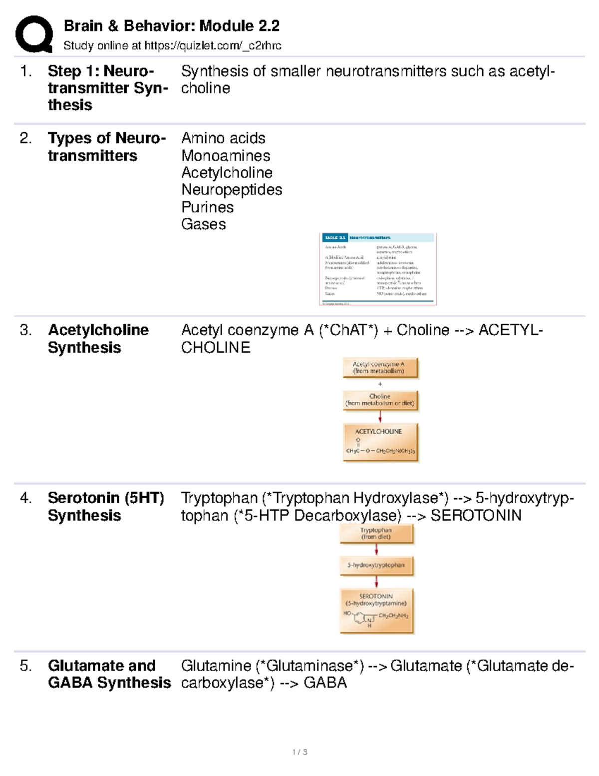 Quizlet Module 2.2 - Brain & Behavior: Module 2. Study Online At ...