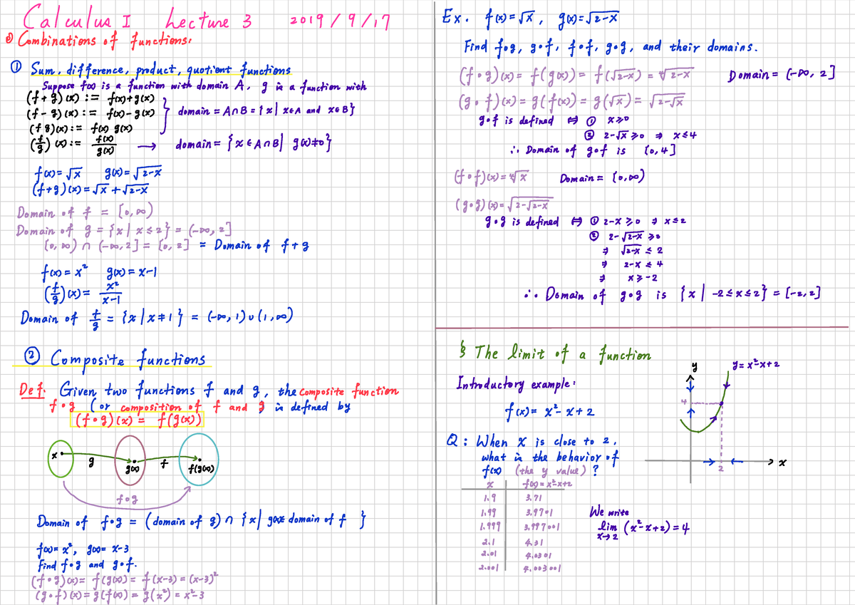 Lec03-190917 - lecture3 - Calculus - Studocu