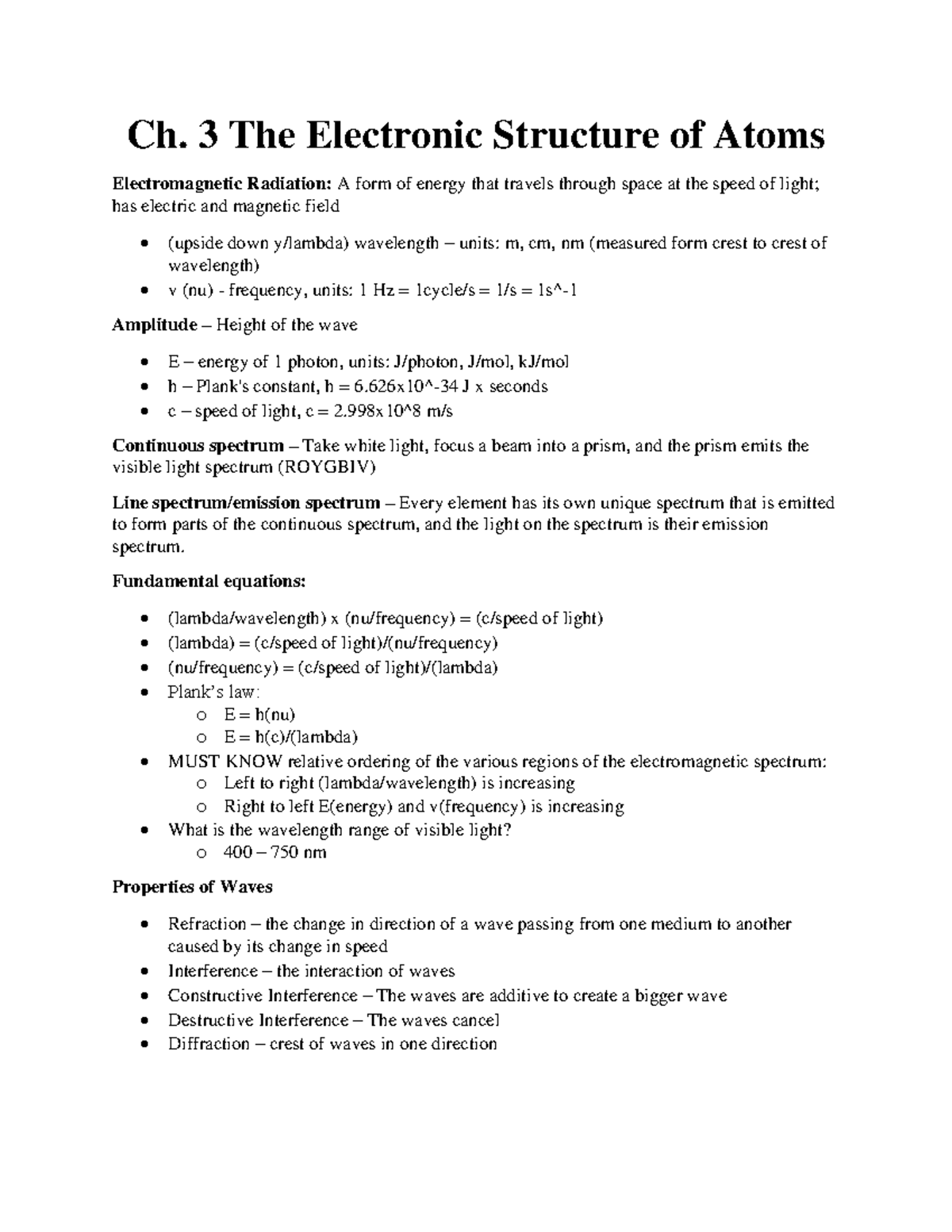 Chem 1411 Ch 3 Notes Chem 1411 Sac Studocu