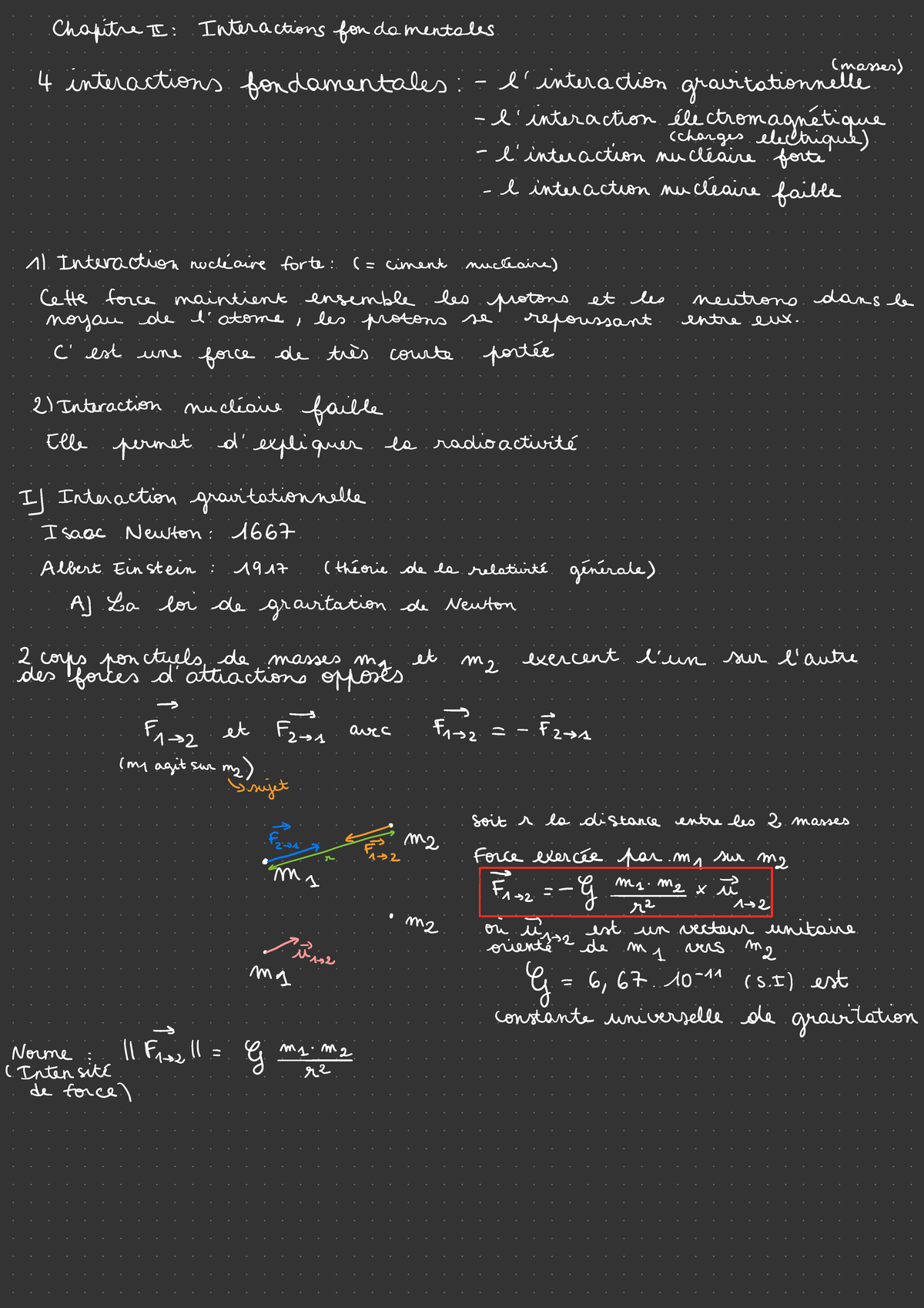 Chapitre 2 : Les Interactions Fondamentales - Chapitre #: Interactions ...