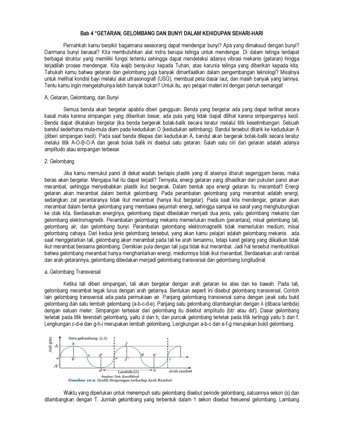 Bab 4 - Jawaban Dengan Akurasi Tinggi - Bab 4 “GETARAN, GELOMBANG DAN ...