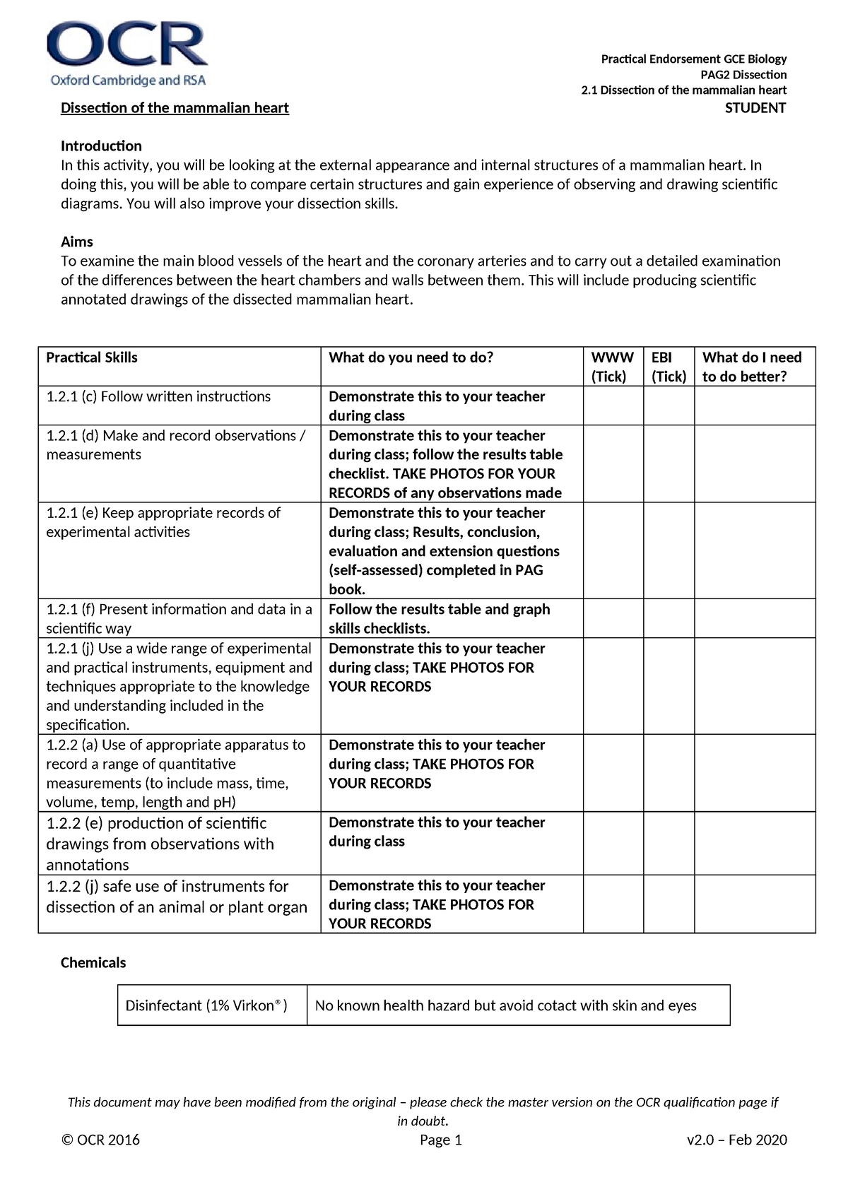 5 PAG 2 - pag description - Practical Endorsement GCE Biology PAG2 ...