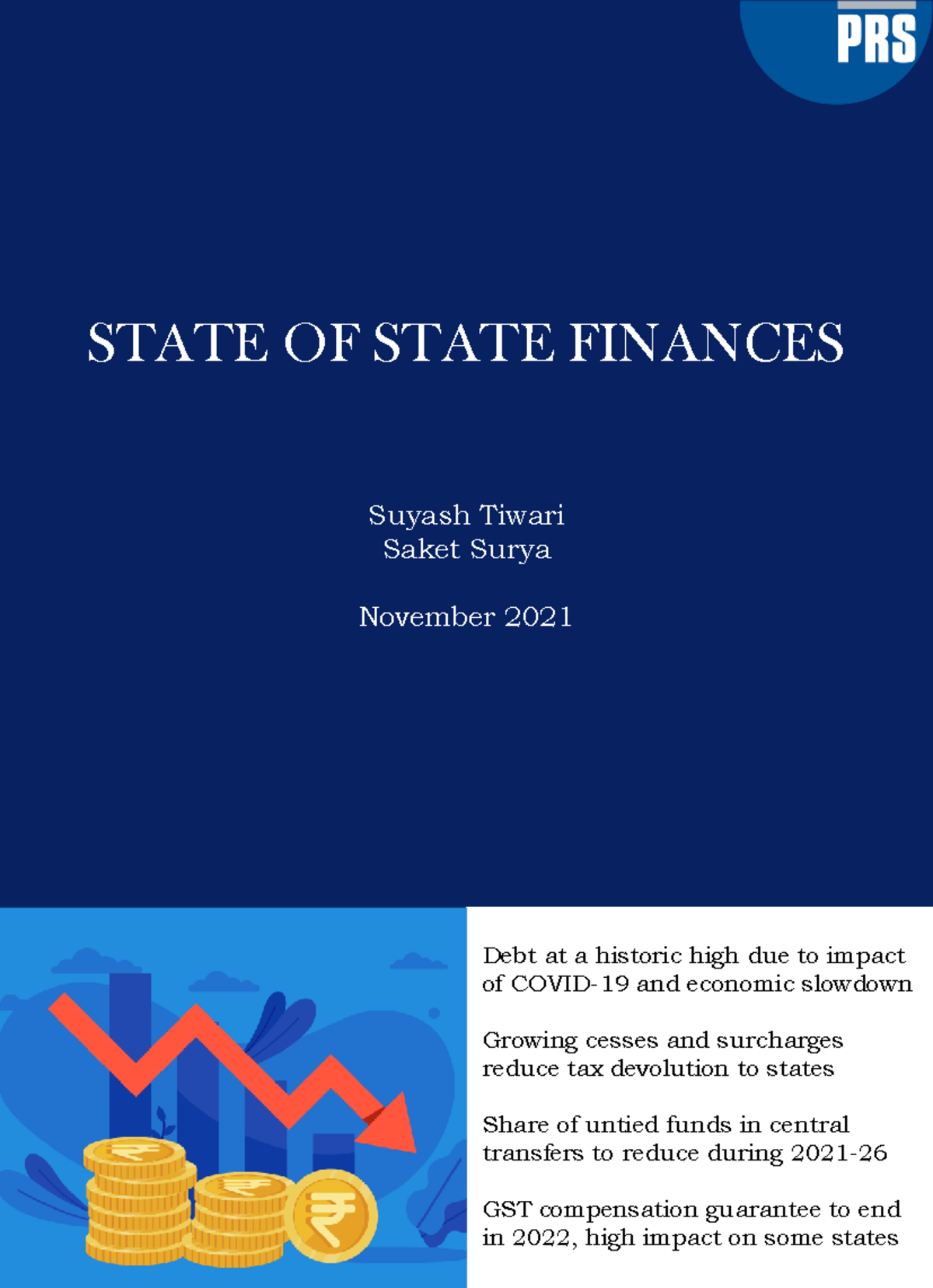 State Finances 2021-22 - STATE OF STATE FINANCES Suyash Tiwari Saket ...