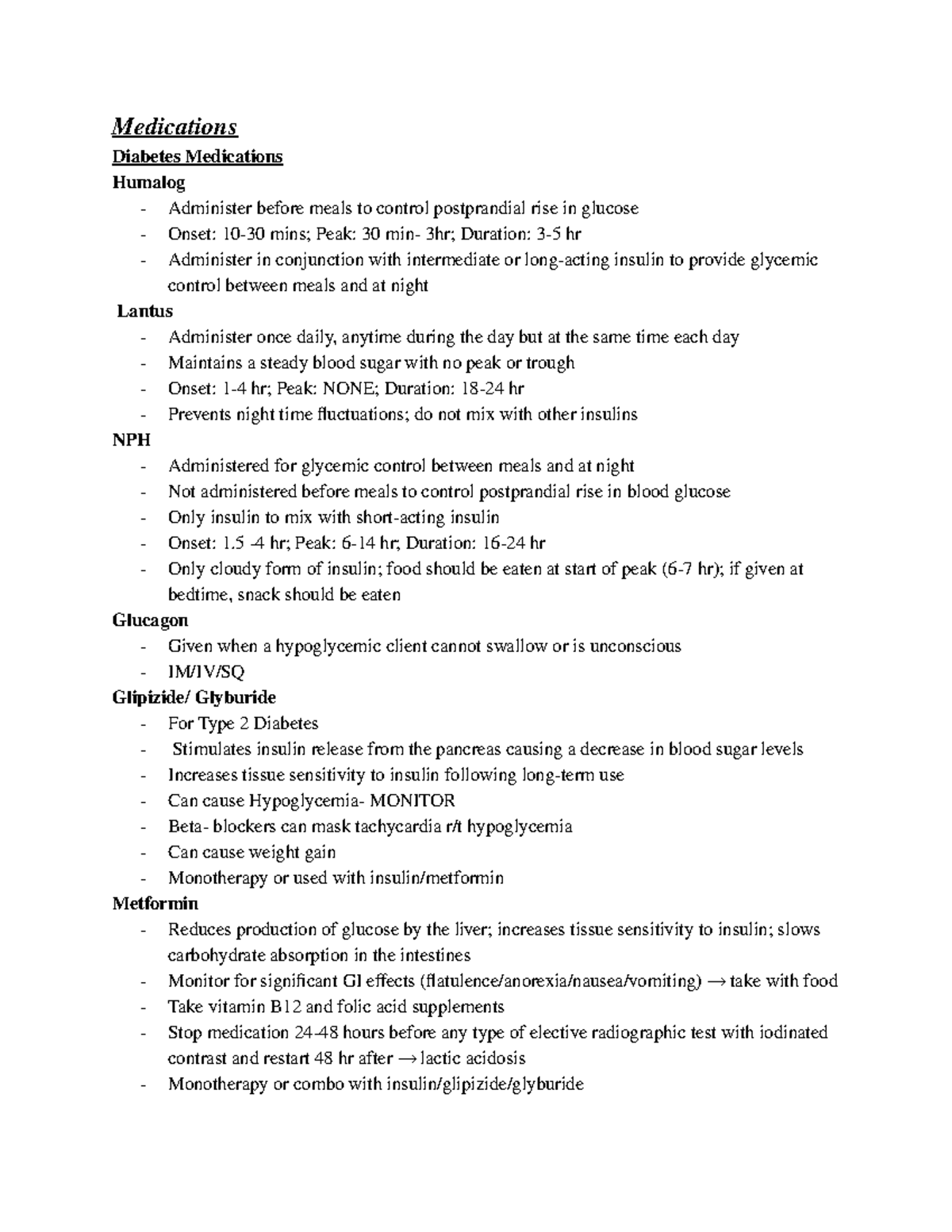 med surg case study diabetes