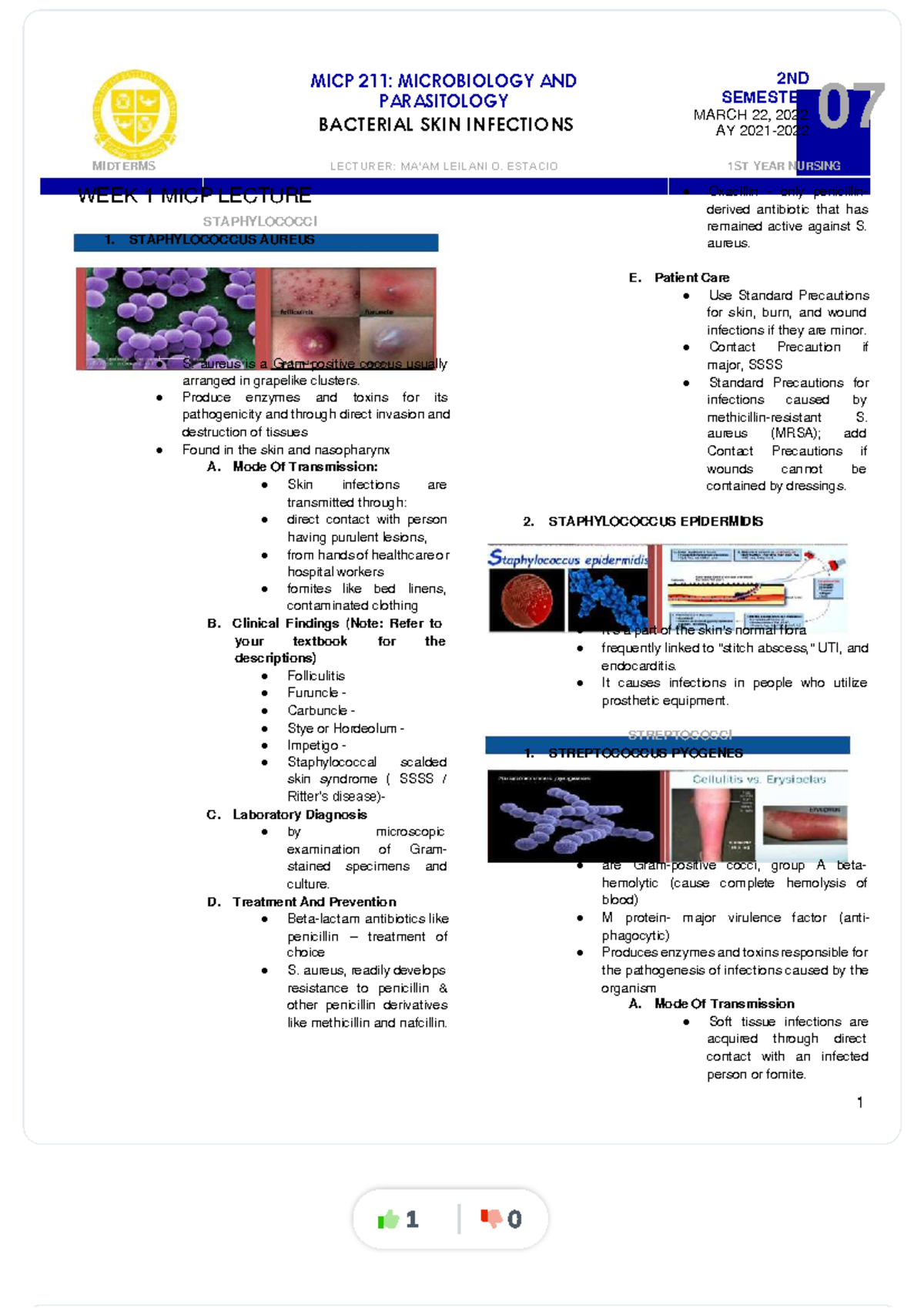 Micropara-midterm-reviewer - MICP 211: MICROBIOLOGY AND PARASITOLOGY ...