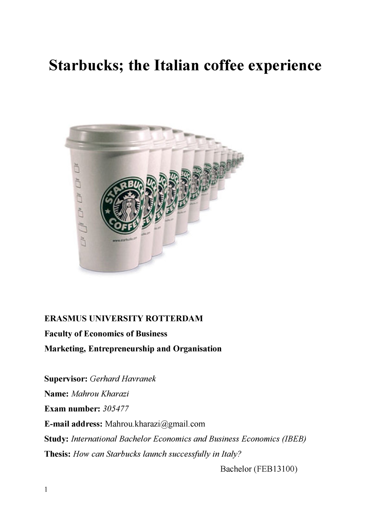 starbucks international business case study