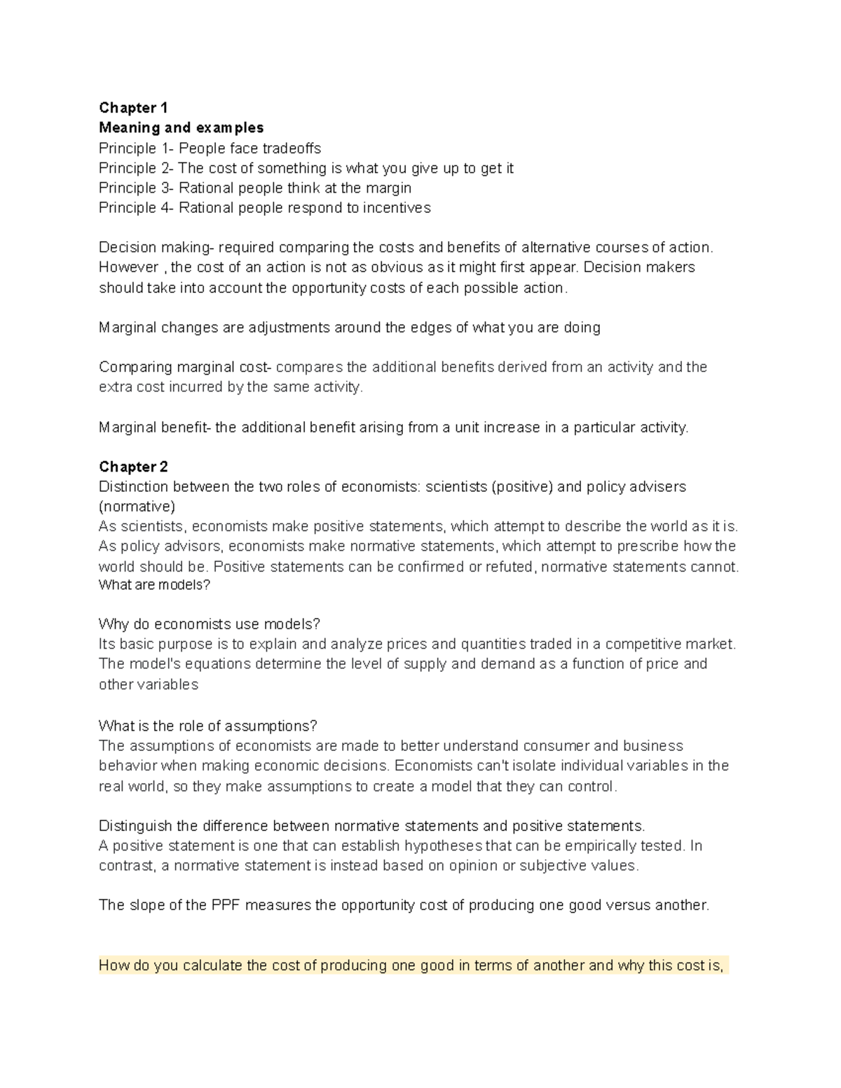 Untitled document - Notes - Chapter 1 Meaning and examples Principle 1 ...