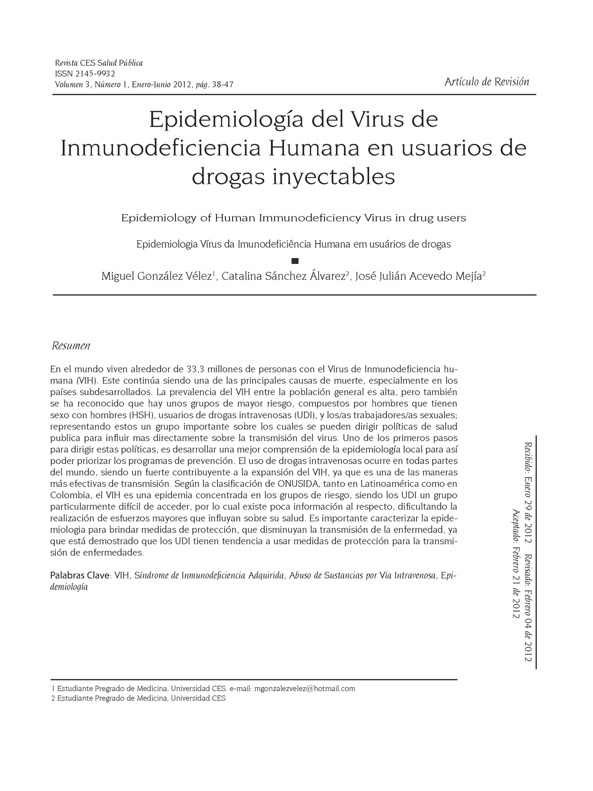 Dialnet-Epidemiologia Del Virus De Inmunodeficiencia Humana En Us ...