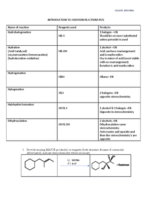 Ch9 alkynes - notes - PRACTICE EXERCISE – ORGANIC CHEMISTRY I Alkynes ...