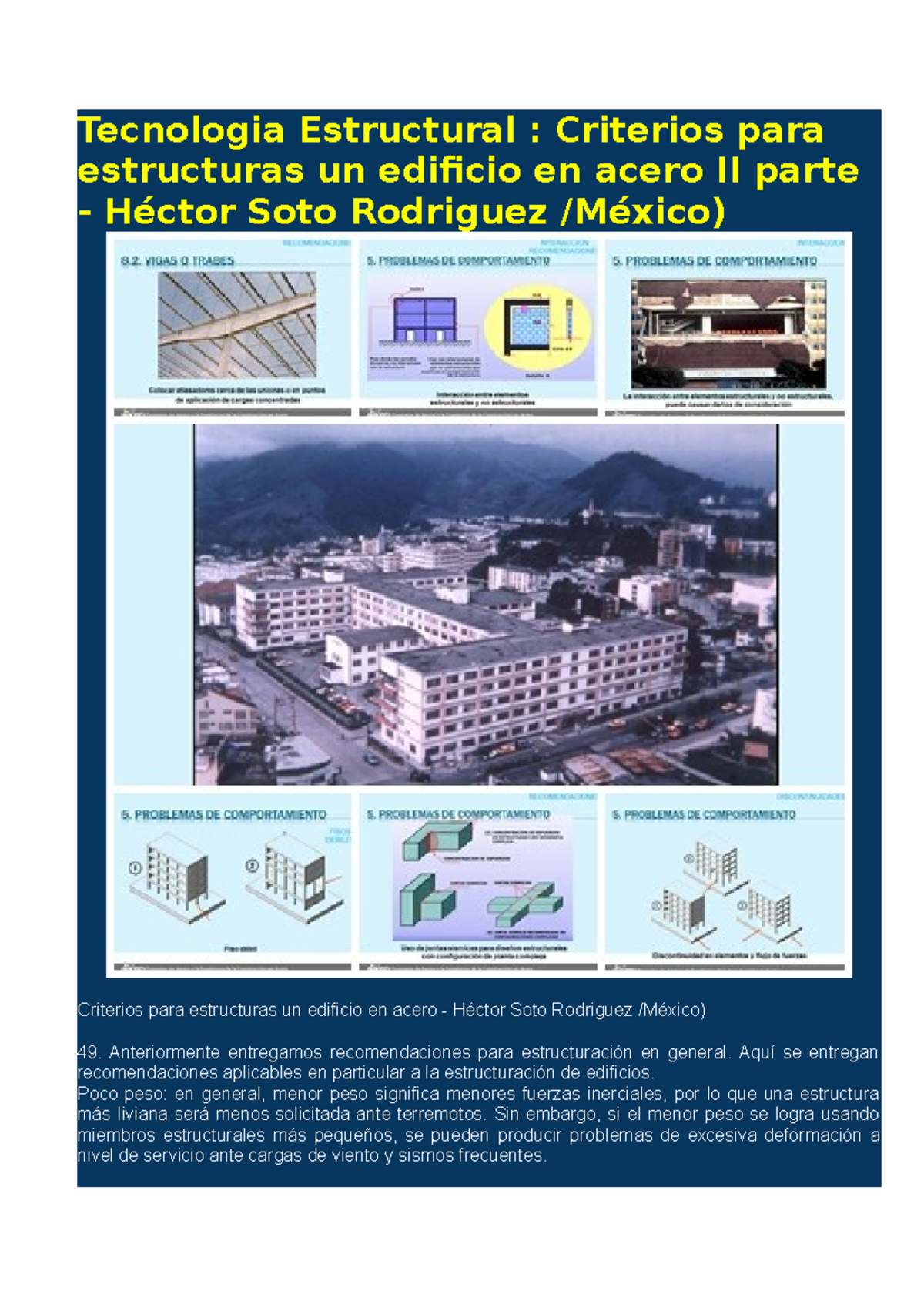 Tecnologia Estructural -1 - Tecnologia Estructural : Criterios Para ...