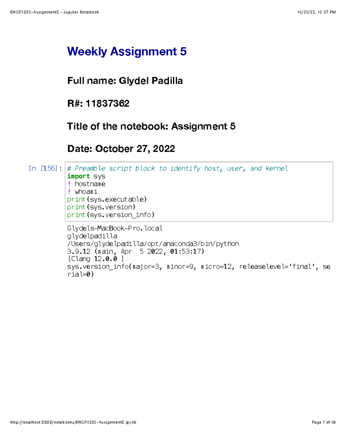 ENGR1330-Assignment 5 - Jupyter Notebook - Weekly Assignment 5 Full ...