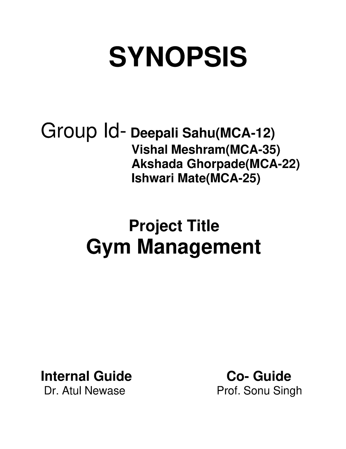 sppu phd synopsis format