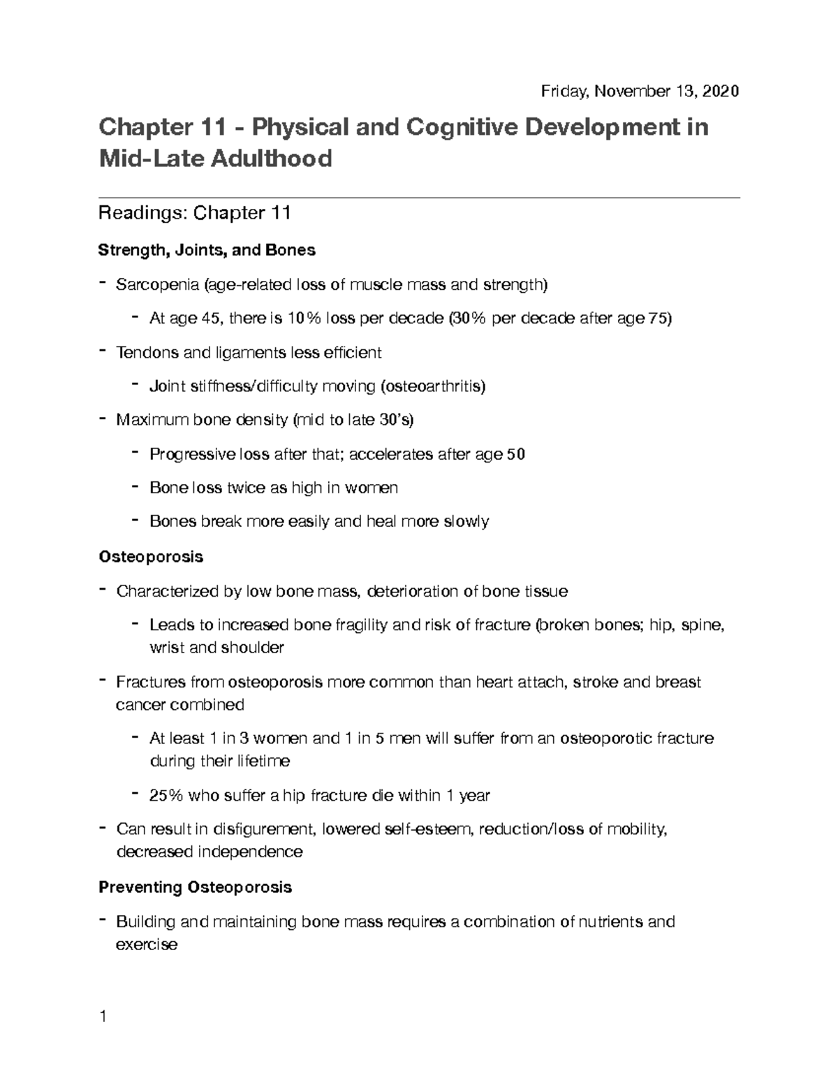 Chapter 11 - Physical and Cognitive Development in Mid-Late Adulthood ...