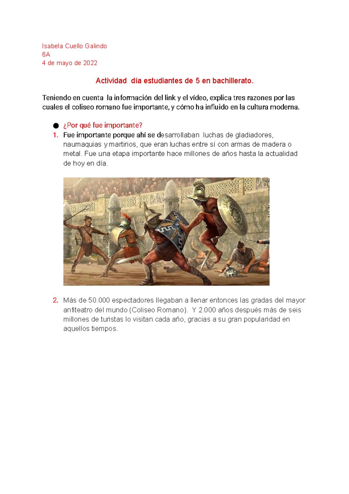 Copy of Isabela Cuello Galindo - Activad día estudiantes de 5 en ...