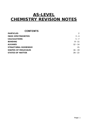 Unit 1 notes - AQA A level - Atomic Structure 1 Fundamental particles ...