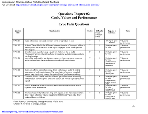 Chapter 4 Test Bank - Grade: B - TESTBANK: CHAPTER 04 Further Topics In ...