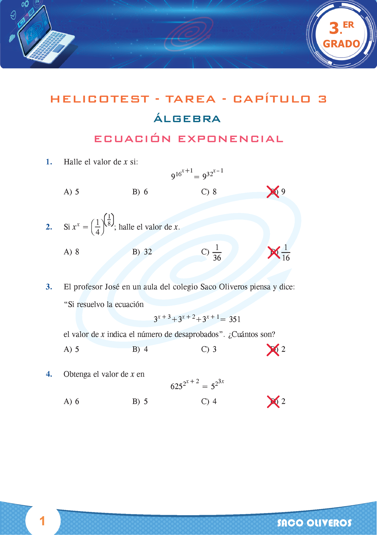 2 Alg 3° Cap3 Preg Tarea 23 - 1 SACO OLIVEROS HELICOTEST - TAREA ...