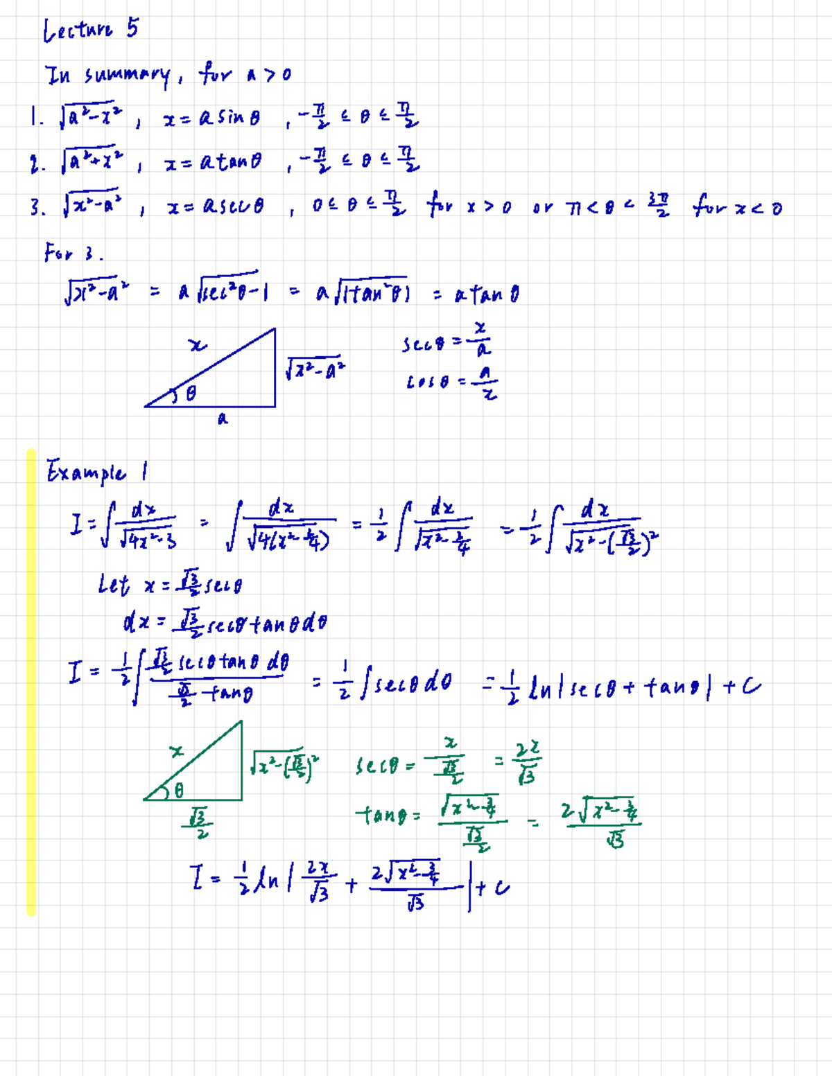 Math 222 L5-7 - Professor Xianghong Gong - lecture In summary , for a ...