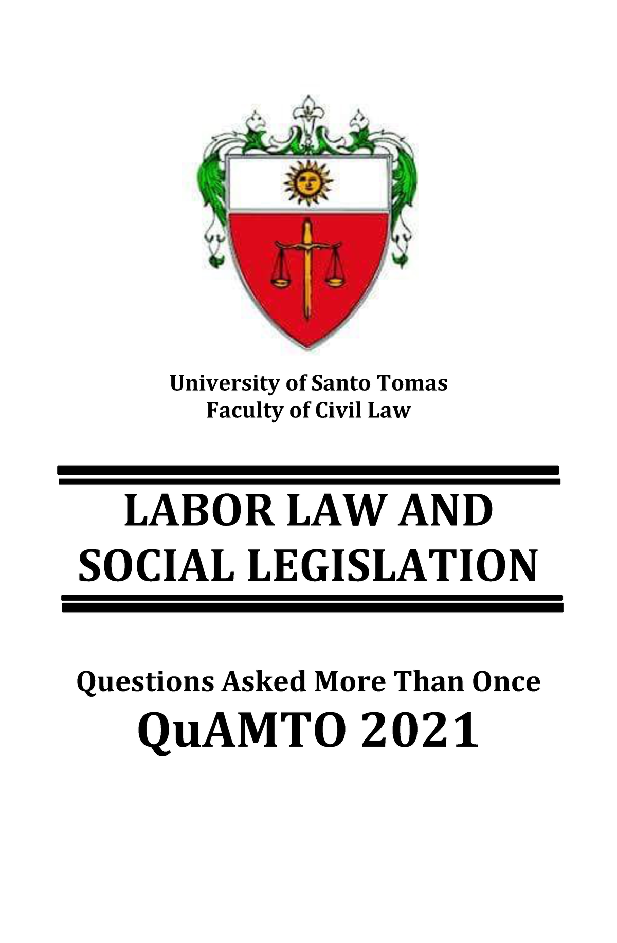 2021-quamto-2-labor-law-university-of-santo-tomas-faculty-of-civil