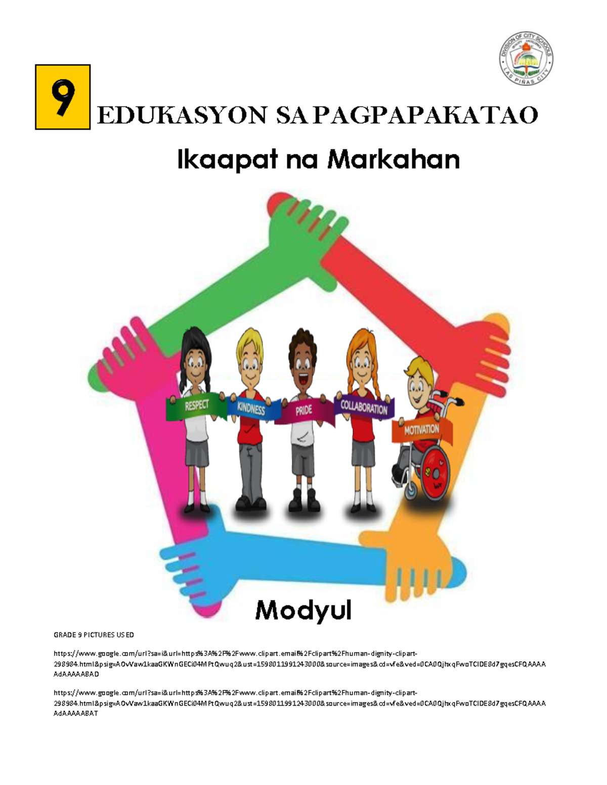 Q4 G9 ESP M1 ESP 9 Modyul EDUKASYON SA PAGPAPAKATAO Ikaapat na