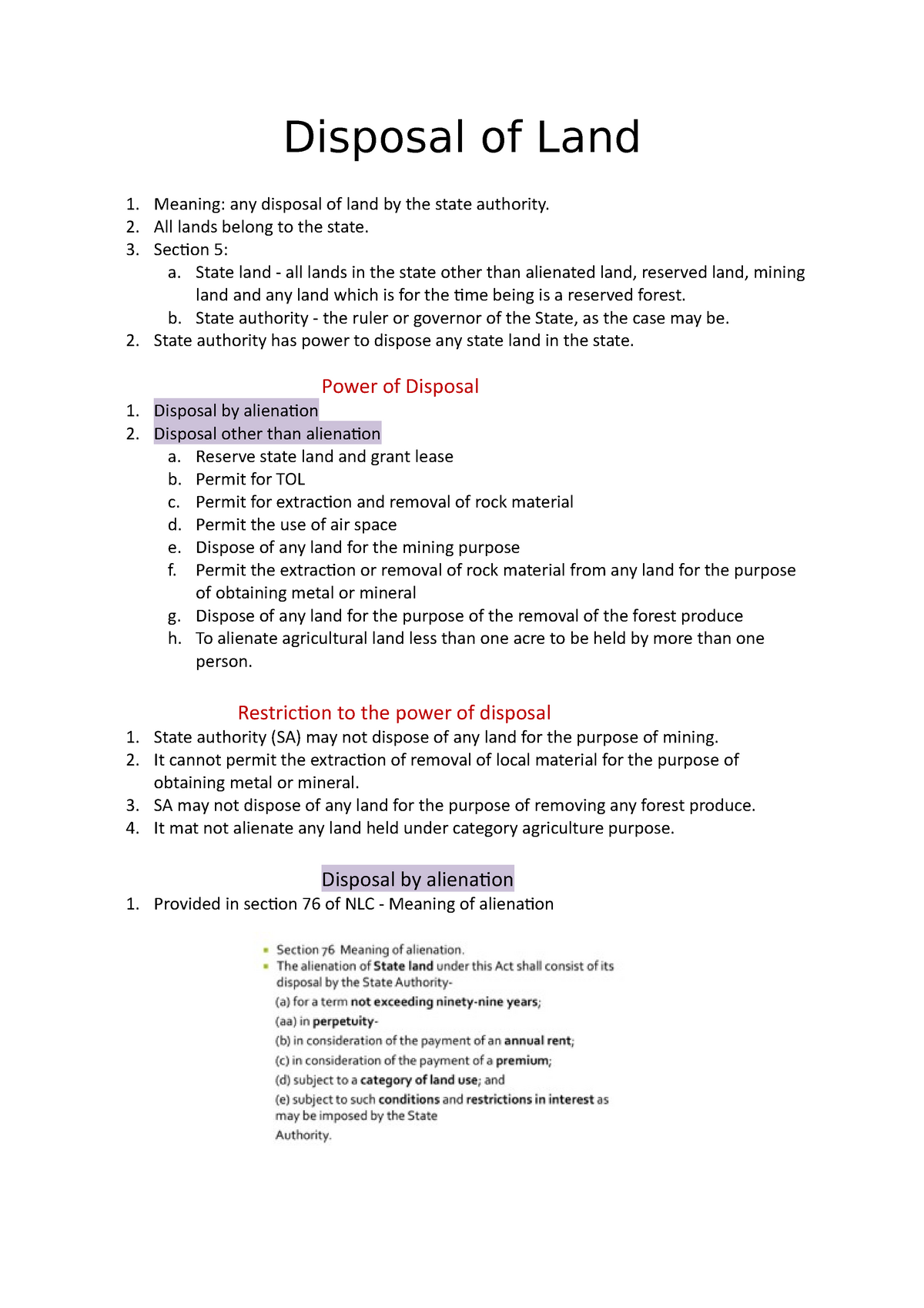 land-law-i-notes-disposal-of-land-meaning-any-disposal-of-land-by