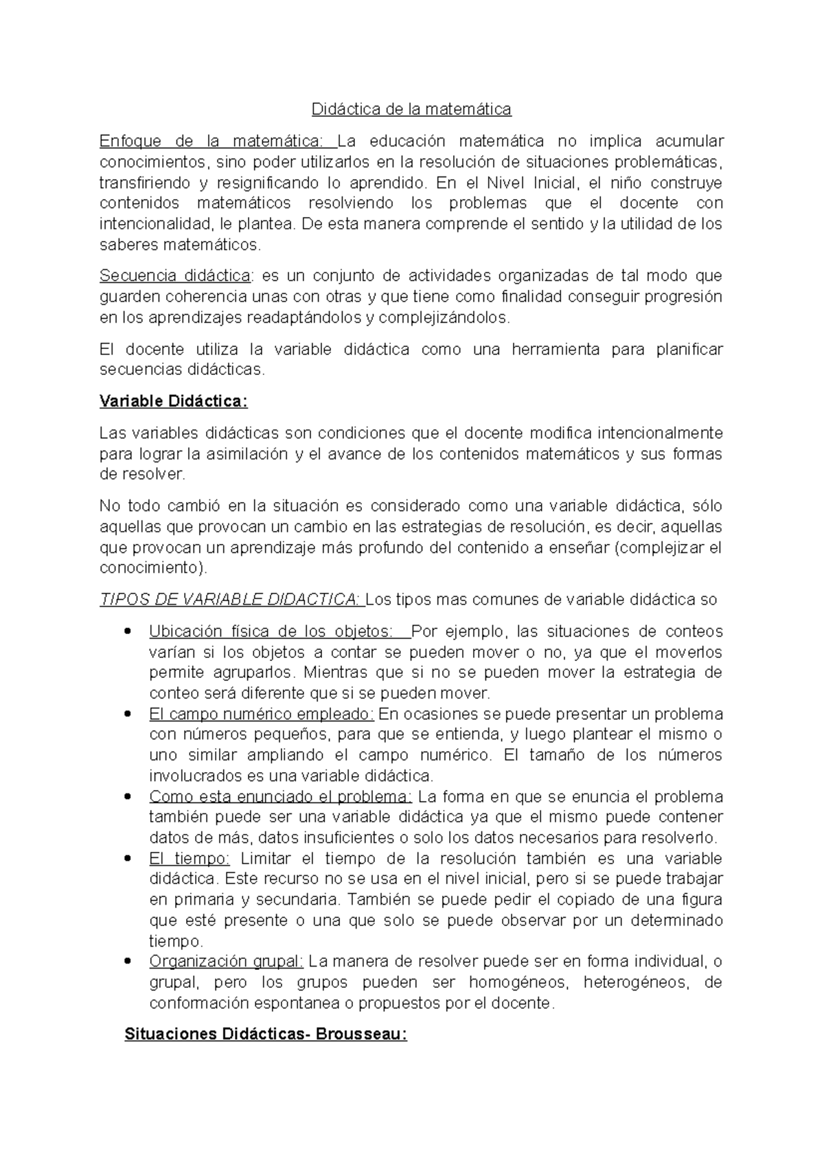 Didáctica de la matemática - Didáctica de la matemática Enfoque de la ...