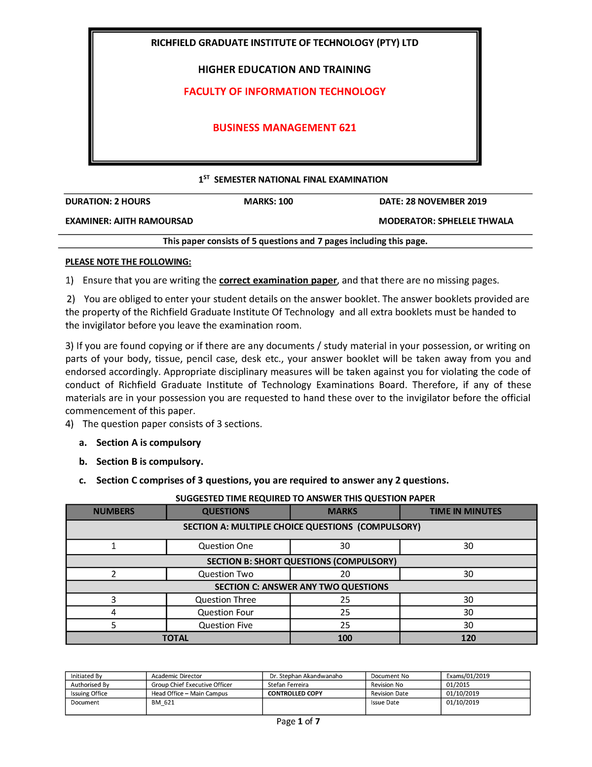 business management term paper