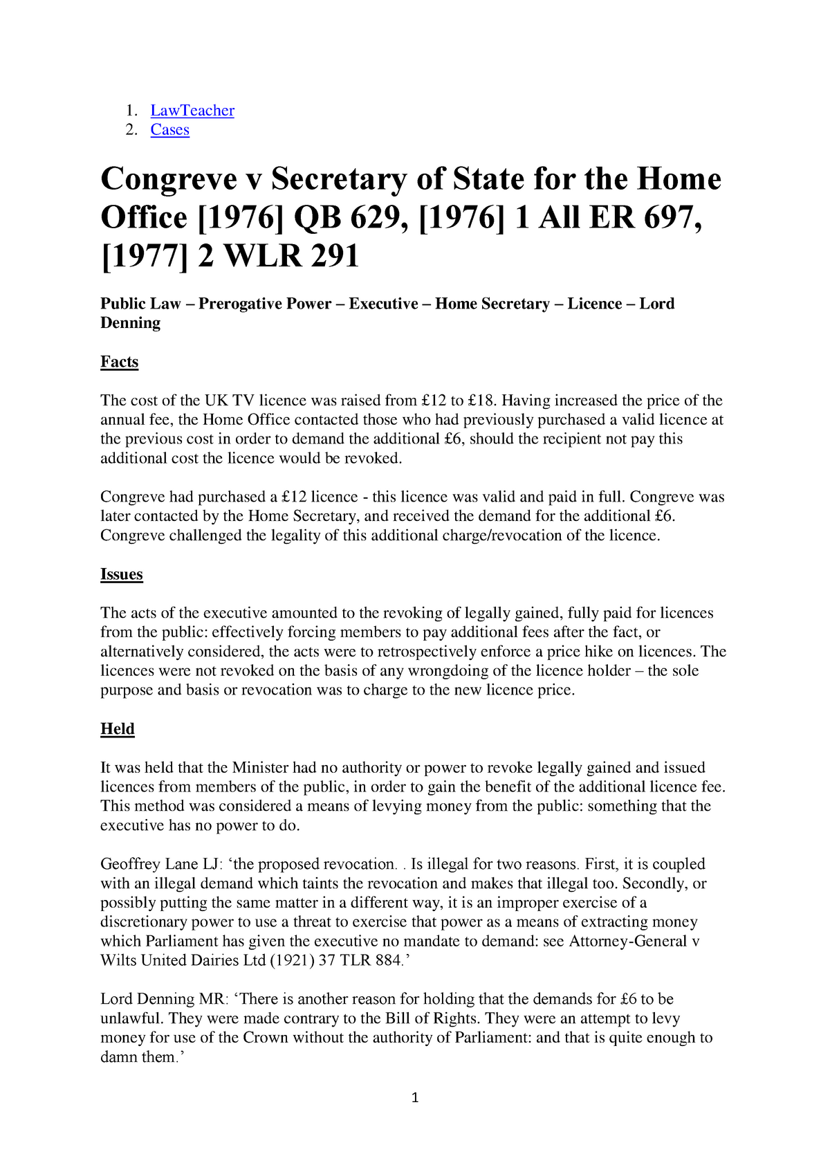 congreve-v-home-office-1-lawteacher-2-cases-congreve-v-secretary-of