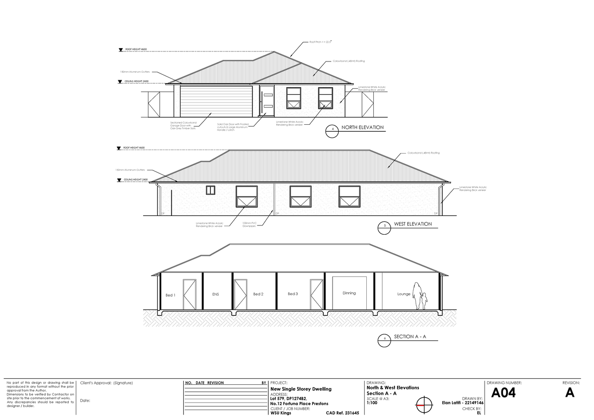 CAD-A04 - 150mm Aluminum Gutters Roof Pitch