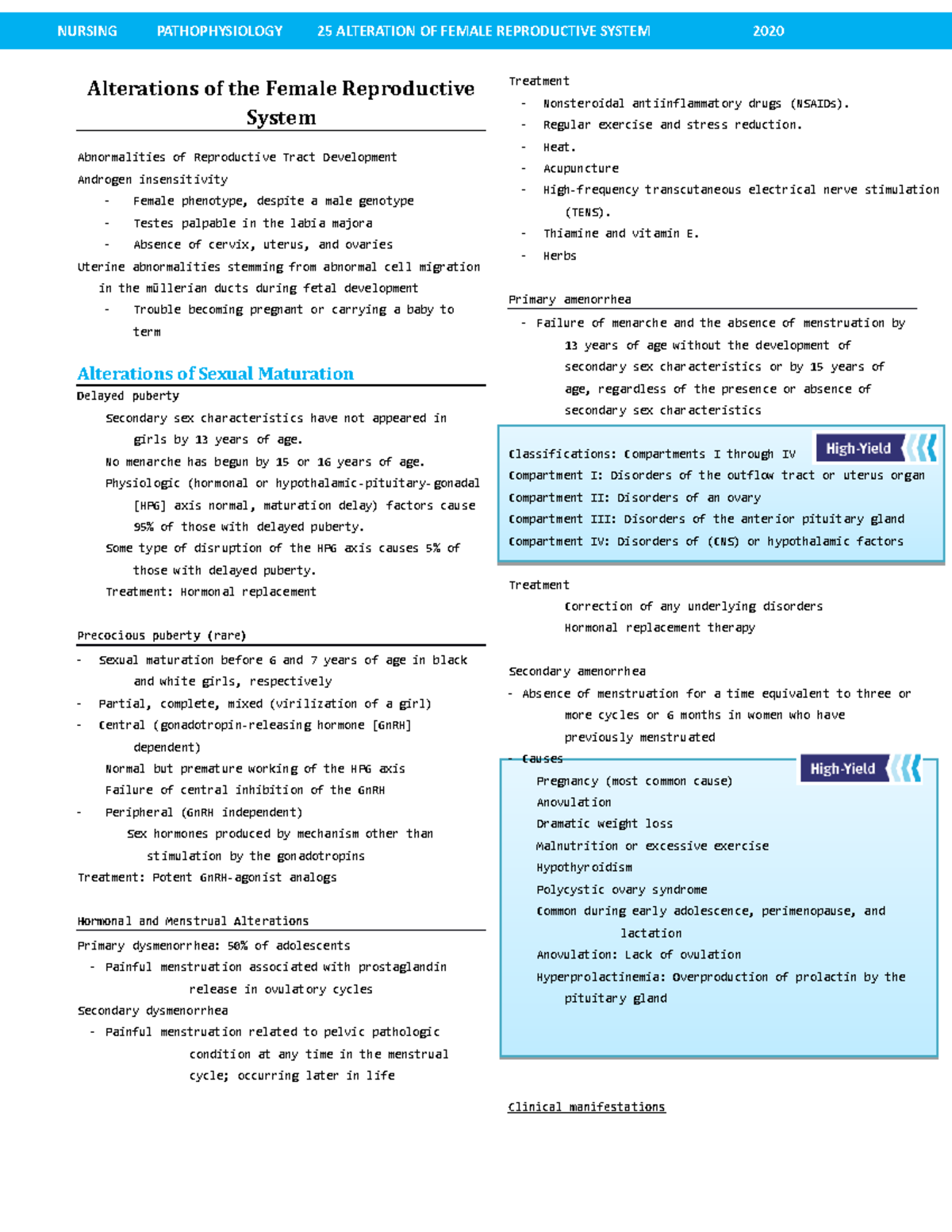 25 Alterations of the Female Reproductive System Alterations of the