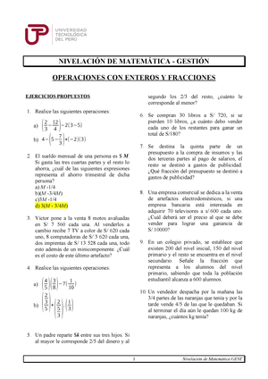 Examen Resuelto Contabilidad General 1ri07 Nivelaci De Matem Tica Gesti Operaciones Con Enteros Fracciones Ejercicios Propuestos Segundo Los Del Resto Le Studocu