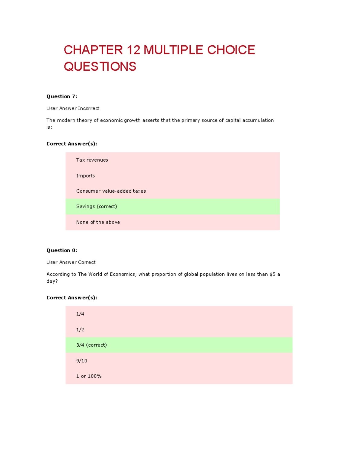 Chapter 11 Multiple Choice Questions 7-9 - CHAPTER 12 MULTIPLE CHOICE ...