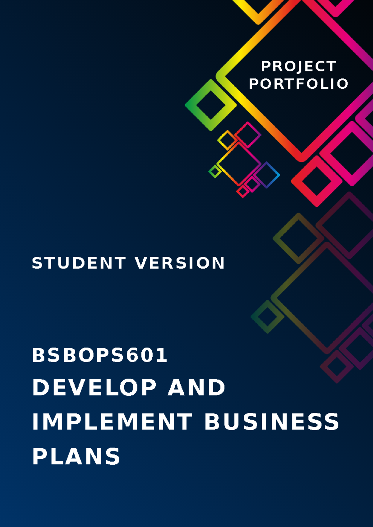 Bsbops 601 Project Portfolio - P R O J E C T P O RT F O L I O STUDENT ...