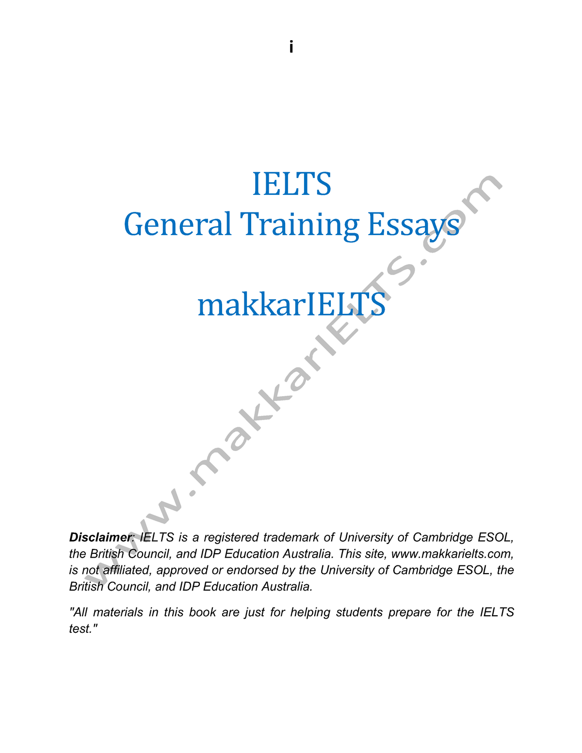 ielts general training essays