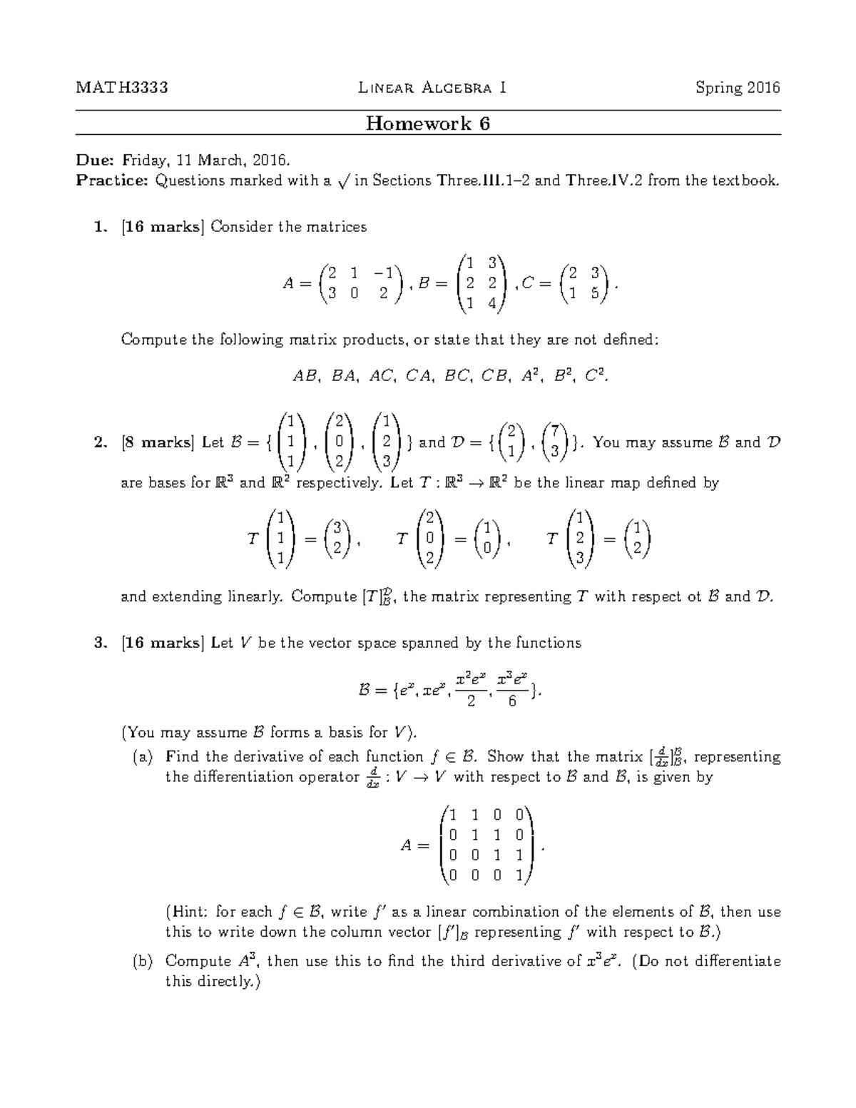 homework section 1.3 college algebra