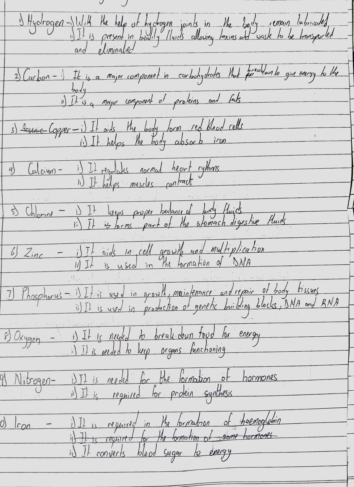 cell structure assignment