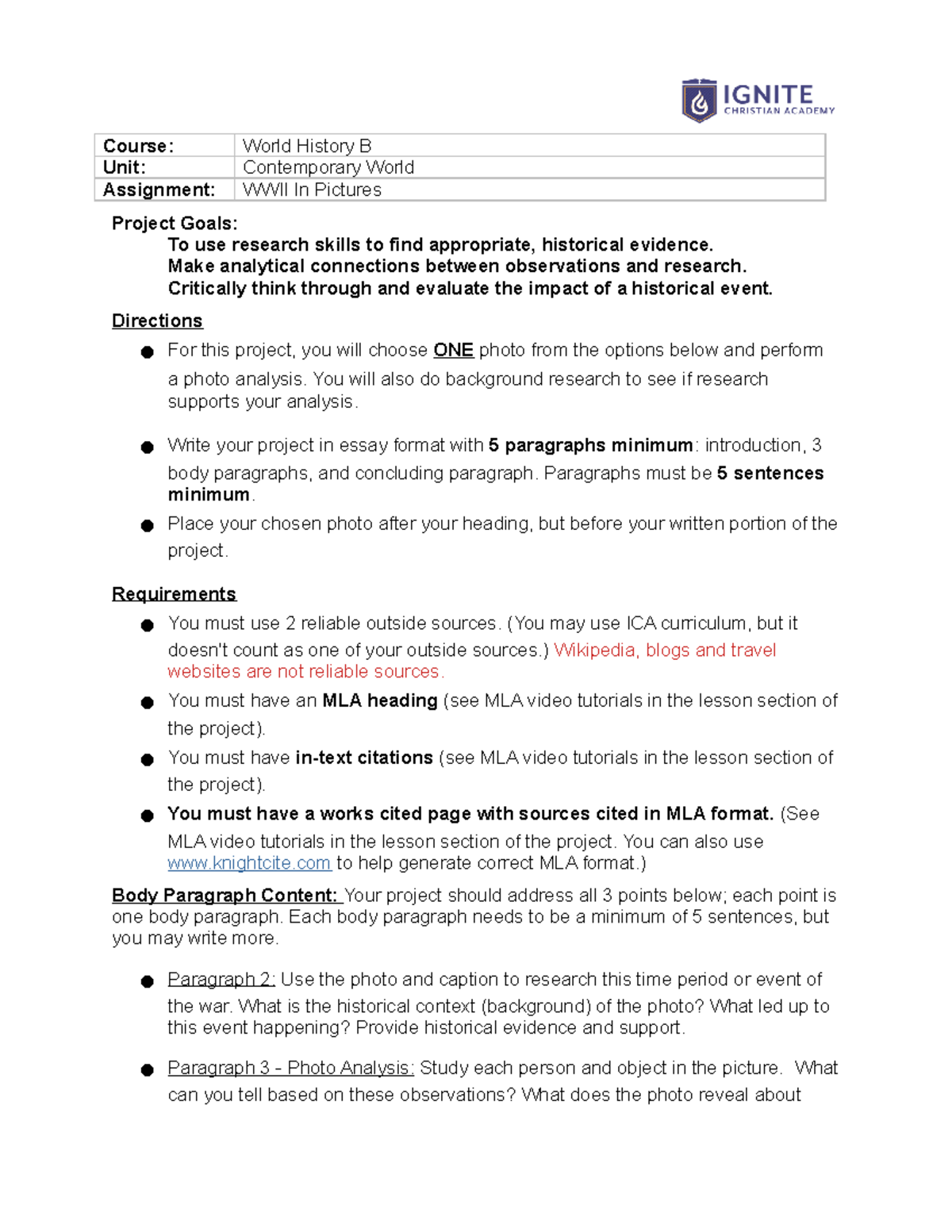 Copy Of Lastname WH1010 Wwiipictures - Course: World History B Unit ...