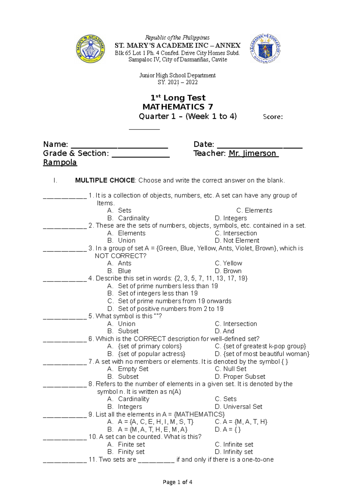 mathematics-7-long-test-q1-republic-of-the-philippines-st-mary-s