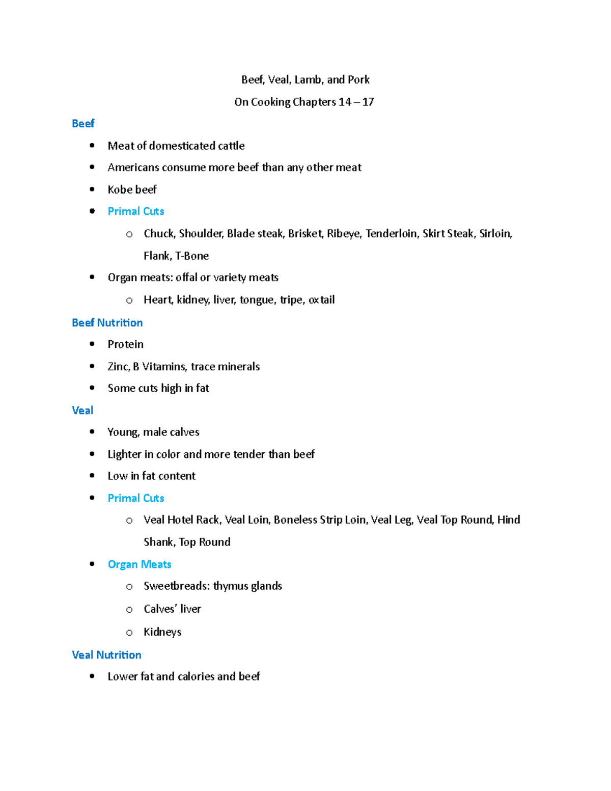 Chapter 1417 Beef, Veal, Lamb, and Pork Beef, Veal, Lamb, and Pork